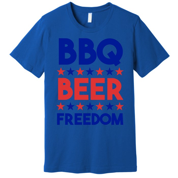 Bbq Beer Freedom 4th Of July Summer Party Gift America Usa Great Gift Premium T-Shirt