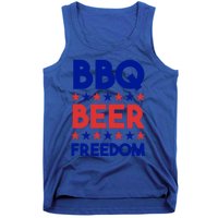 Bbq Beer Freedom 4th Of July Summer Party Gift America Usa Great Gift Tank Top