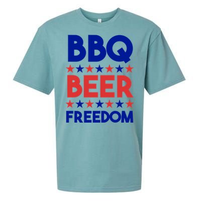 Bbq Beer Freedom 4th Of July Summer Party Gift America Usa Great Gift Sueded Cloud Jersey T-Shirt