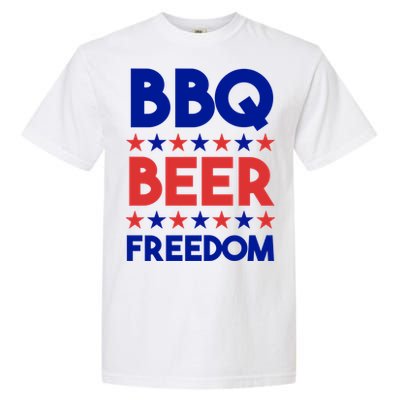 Bbq Beer Freedom 4th Of July Summer Party Gift America Usa Great Gift Garment-Dyed Heavyweight T-Shirt