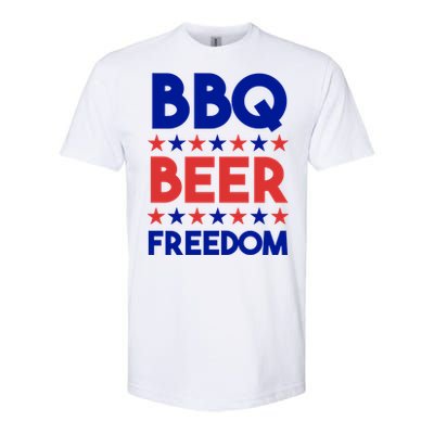 Bbq Beer Freedom 4th Of July Summer Party Gift America Usa Great Gift Softstyle CVC T-Shirt