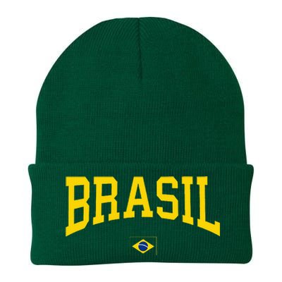 Brasil Brazilian Flag Green Knit Cap Winter Beanie