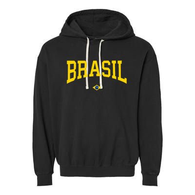 Brasil Brazilian Flag Green Garment-Dyed Fleece Hoodie