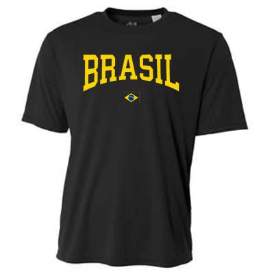 Brasil Brazilian Flag Green Cooling Performance Crew T-Shirt