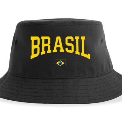 Brasil Brazilian Flag Green Sustainable Bucket Hat