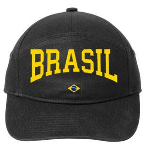 Brasil Brazilian Flag Green 7-Panel Snapback Hat