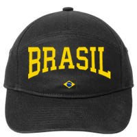 Brasil Brazilian Flag Green 7-Panel Snapback Hat