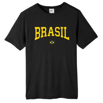 Brasil Brazilian Flag Green Tall Fusion ChromaSoft Performance T-Shirt