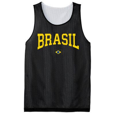 Brasil Brazilian Flag Green Mesh Reversible Basketball Jersey Tank