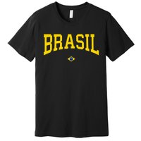 Brasil Brazilian Flag Green Premium T-Shirt