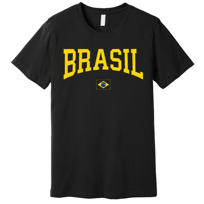 Brasil Brazilian Flag Green Premium T-Shirt