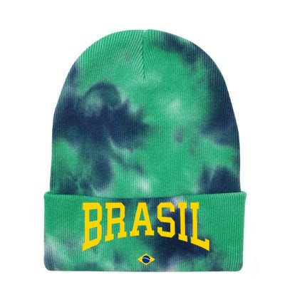 Brasil Brazilian Flag Green Tie Dye 12in Knit Beanie