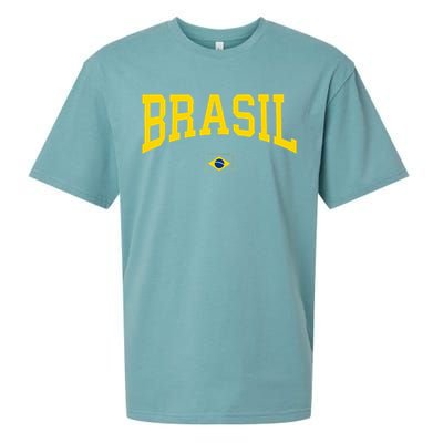 Brasil Brazilian Flag Green Sueded Cloud Jersey T-Shirt