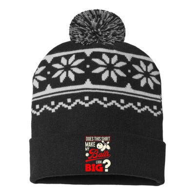 Bowling Balls Funny Bowler Gift USA-Made Snowflake Beanie