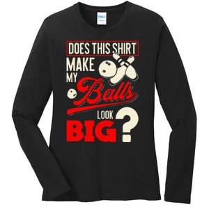 Bowling Balls Funny Bowler Gift Ladies Long Sleeve Shirt