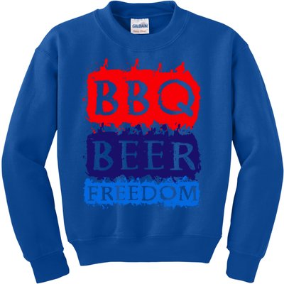 Bbq Beer Freedom Ll Americans Gift Kids Sweatshirt