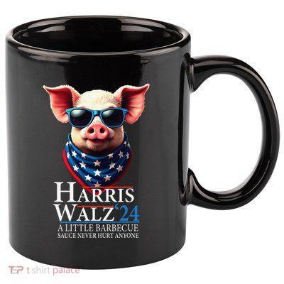 Barbecue Bbq Funny Pork Kamala Harris Waltz 2024 11oz C Handle Ceramic Mug