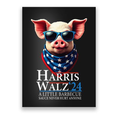 Barbecue Bbq Funny Pork Kamala Harris Waltz 2024 Poster