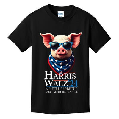 Barbecue Bbq Funny Pork Kamala Harris Waltz 2024 Kids T-Shirt