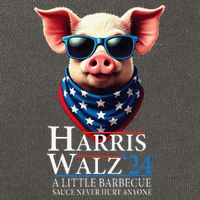 Barbecue Bbq Funny Pork Kamala Harris Waltz 2024 Cotton Canvas Backpack