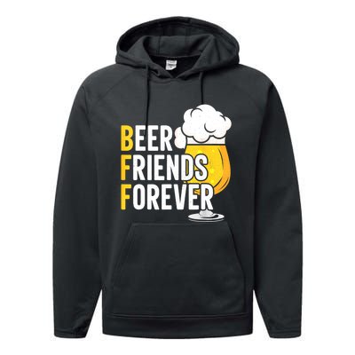 BFF Beer Friends Forever Happy Oktoberfest Performance Fleece Hoodie