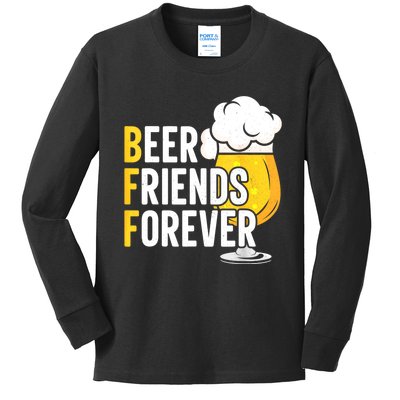 BFF Beer Friends Forever Happy Oktoberfest Kids Long Sleeve Shirt