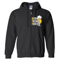 BFF Beer Friends Forever Happy Oktoberfest Full Zip Hoodie