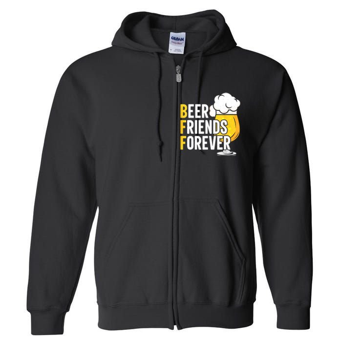 BFF Beer Friends Forever Happy Oktoberfest Full Zip Hoodie