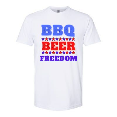 Bbq Beer Freedom Merican Usa Party Great Gift Softstyle® CVC T-Shirt