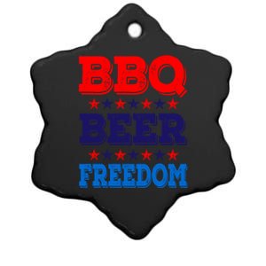 Bbq Beer Freedom America Usa Party 4th Of July Summer Gift Cute Gift Ceramic Star Ornament