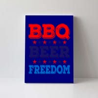 Bbq Beer Freedom America Usa Party 4th Of July Summer Gift Cute Gift Canvas