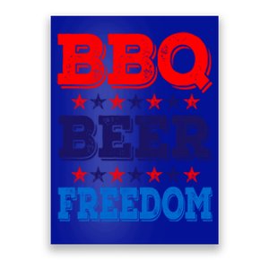 Bbq Beer Freedom America Usa Party 4th Of July Summer Gift Cute Gift Poster