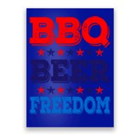 Bbq Beer Freedom America Usa Party 4th Of July Summer Gift Cute Gift Poster