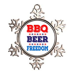 Bbq Beer Freedom America Usa Party 4th Of July Summer Gift Cute Gift Metallic Star Ornament