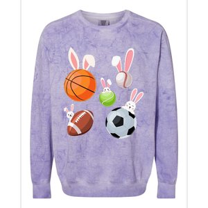 Basketball Baseball Football Soccer Sports Easter Colorblast Crewneck Sweatshirt