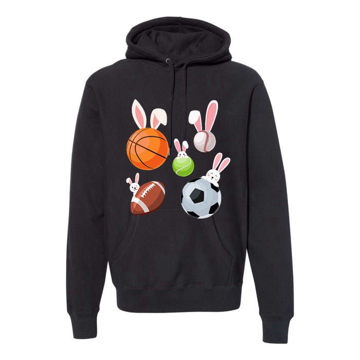 Basketball Baseball Football Soccer Sports Easter Premium Hoodie