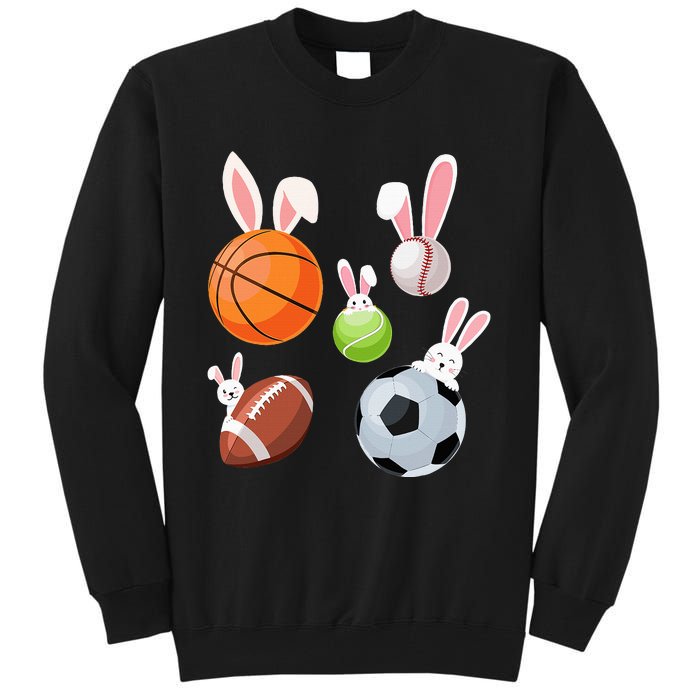 Basketball Baseball Football Soccer Sports Easter Tall Sweatshirt