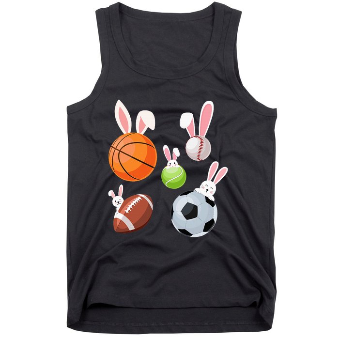 Basketball Baseball Football Soccer Sports Easter Tank Top