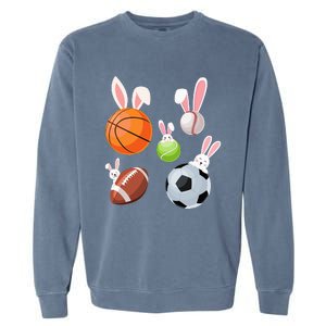 Basketball Baseball Football Soccer Sports Easter Garment-Dyed Sweatshirt