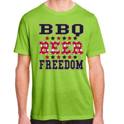 Bbq Beer Freedom Patriotic July Fourth Political Redneck Cute Gift Adult ChromaSoft Performance T-Shirt