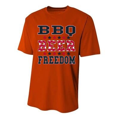 Bbq Beer Freedom Patriotic July Fourth Political Redneck Cute Gift Performance Sprint T-Shirt