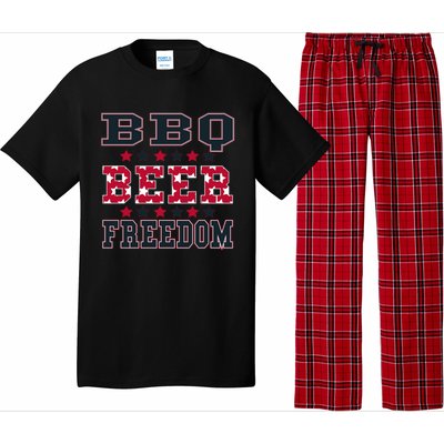 Bbq Beer Freedom Patriotic July Fourth Political Redneck Cute Gift Pajama Set