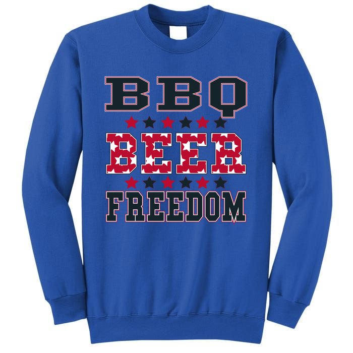 Bbq Beer Freedom Patriotic July Fourth Political Redneck Cute Gift Sweatshirt