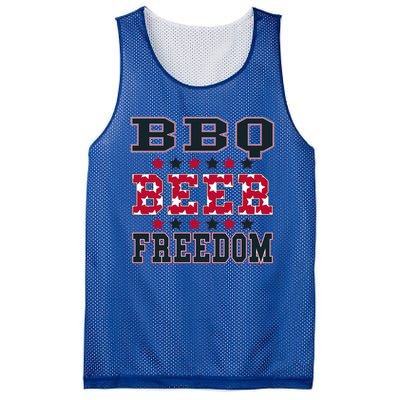 Bbq Beer Freedom Patriotic July Fourth Political Redneck Cute Gift Mesh Reversible Basketball Jersey Tank