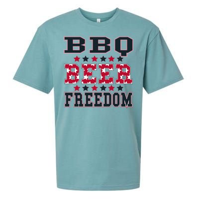 Bbq Beer Freedom Patriotic July Fourth Political Redneck Cute Gift Sueded Cloud Jersey T-Shirt