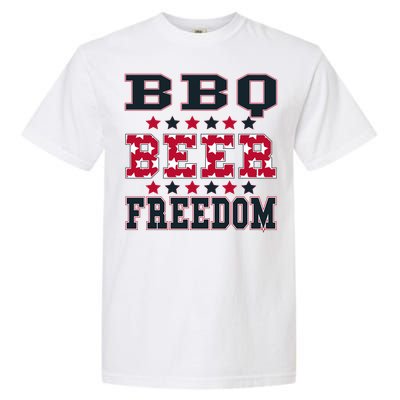 Bbq Beer Freedom Patriotic July Fourth Political Redneck Cute Gift Garment-Dyed Heavyweight T-Shirt