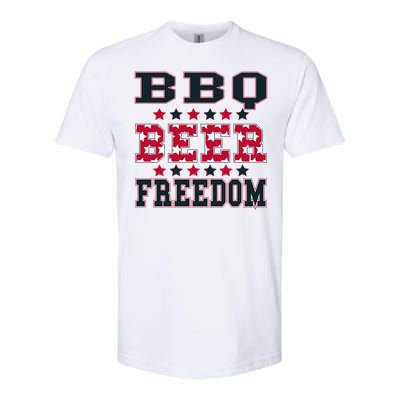 Bbq Beer Freedom Patriotic July Fourth Political Redneck Cute Gift Softstyle CVC T-Shirt