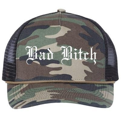 Bad Bitch Funny Joke Street Wear Retro Rope Trucker Hat Cap