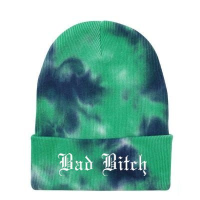 Bad Bitch Funny Joke Street Wear Tie Dye 12in Knit Beanie