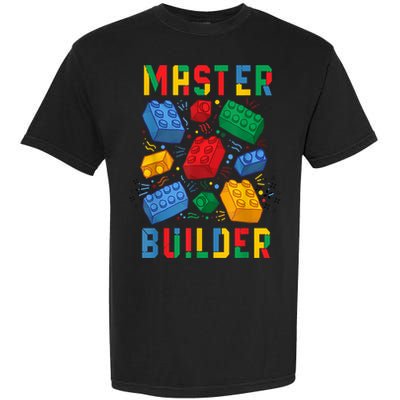 Brick Builder Funny Blocks Master Builder Gift Garment-Dyed Heavyweight T-Shirt